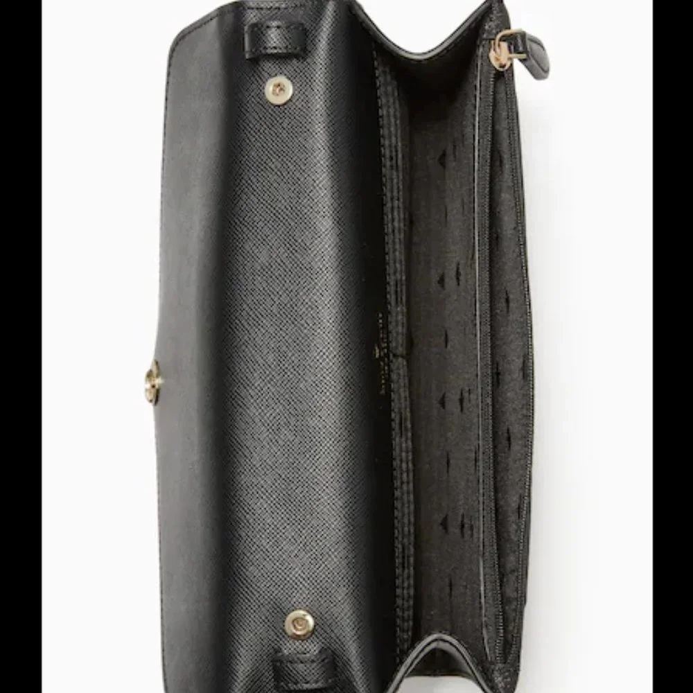Kate Spade Black Tinsel Flap Crossbody